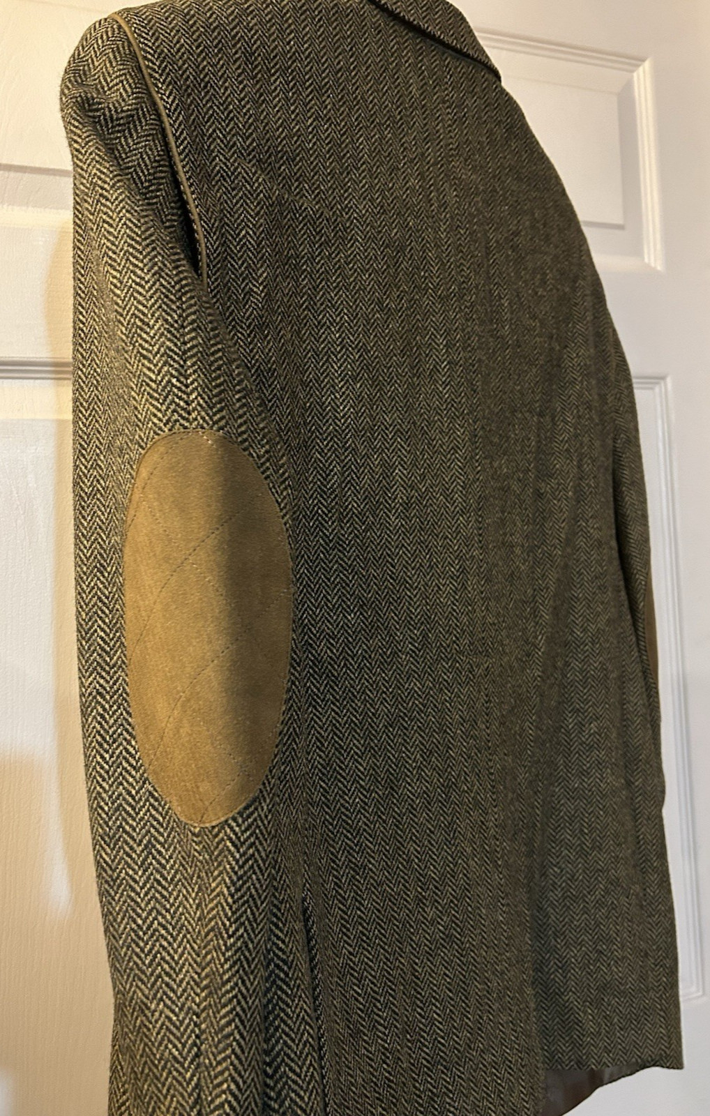 DAKS Brown Wool Herringbone Triple Patch Pocket H… - image 6