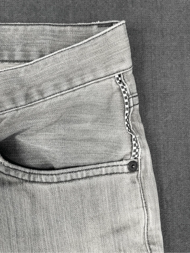 Pantalones de mezclilla Vans de pierna recta para hombre 32x29 gris lavado ácido estilo patinador ropa de calle Foto 2 de 4
