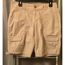 Ann Taylor LOFT Marisa Pink Cargo Shorts Womens Size 2 Cotton Spandex 30x10