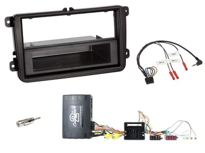 Einbauset Lenkradadapter DIN Autoradio für VW T5 Golf Tiguan Touran 2009-2015 - Bild 1 von 4