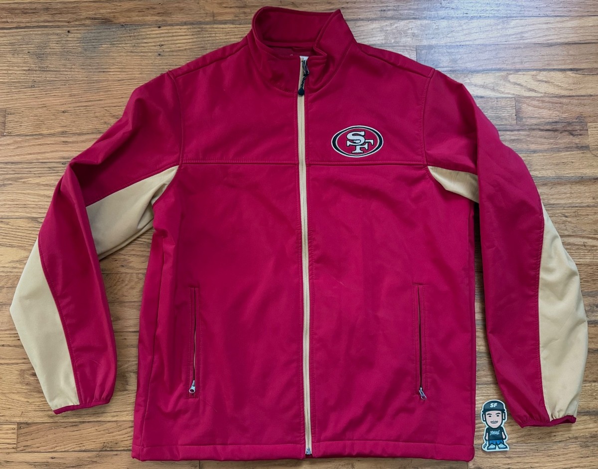 G-III SAN FRANCISCO 49ERS RED GOLD SOFT SHELL FULL ZIP JACKET NFL