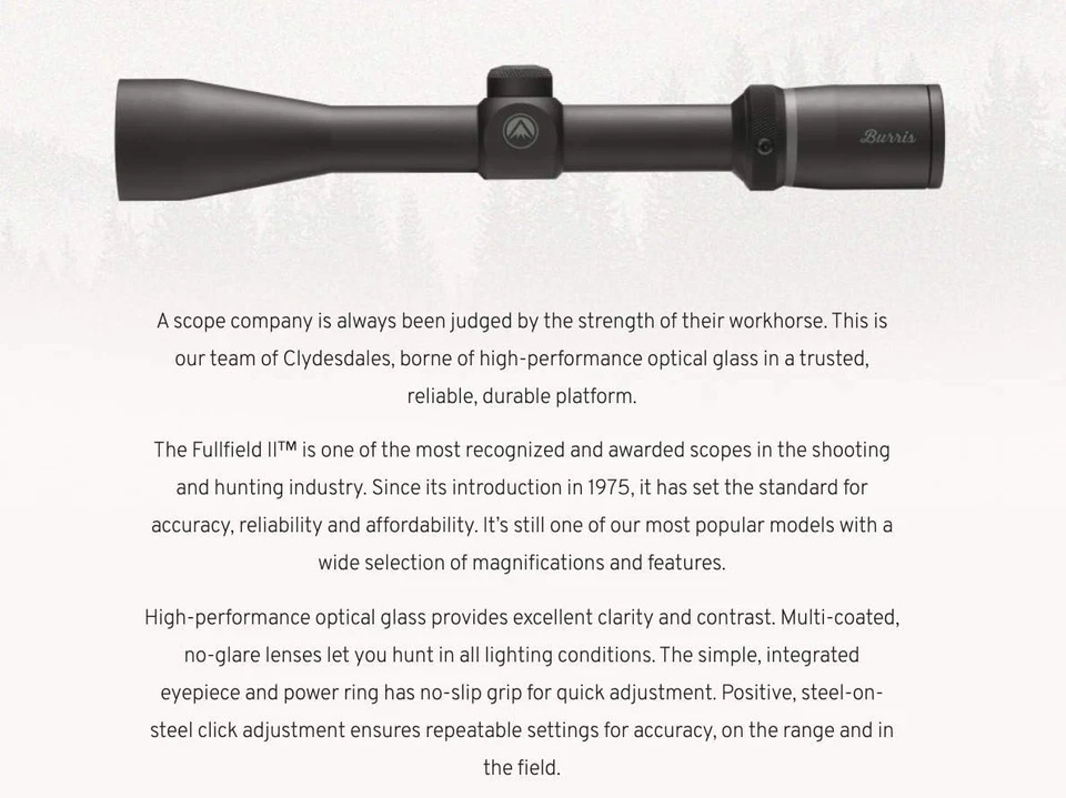 Burris Fullfield II Hunting Scope, Ballistic Plex Reticle 4.5-14x42mm, Black - Image 3 of 4