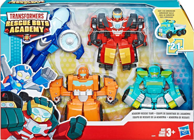 Playskool Heroes Transformers Rescue Bots Academy Rescue Team Pack, 4 Collectibl