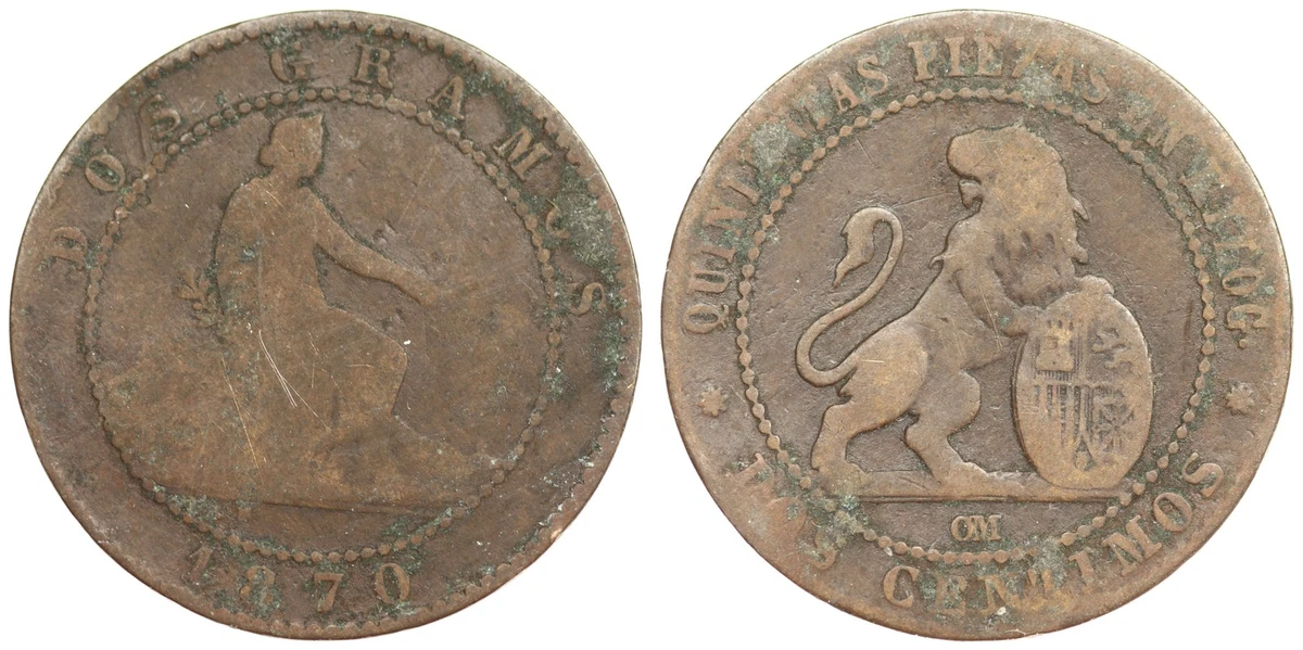 1870 Year Bronze Spanish Coins for sale | eBay