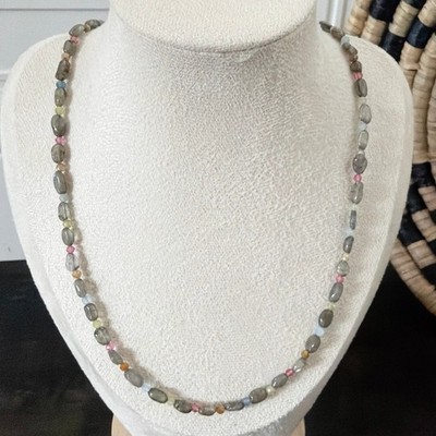 Second Bloom Studio Labradorite Multi Gemstone Necklace 18'' + Extender