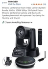 Wireless Conference Room Video Camera System Bundle 5.8GHz 1080P 60fps 3X Zoom