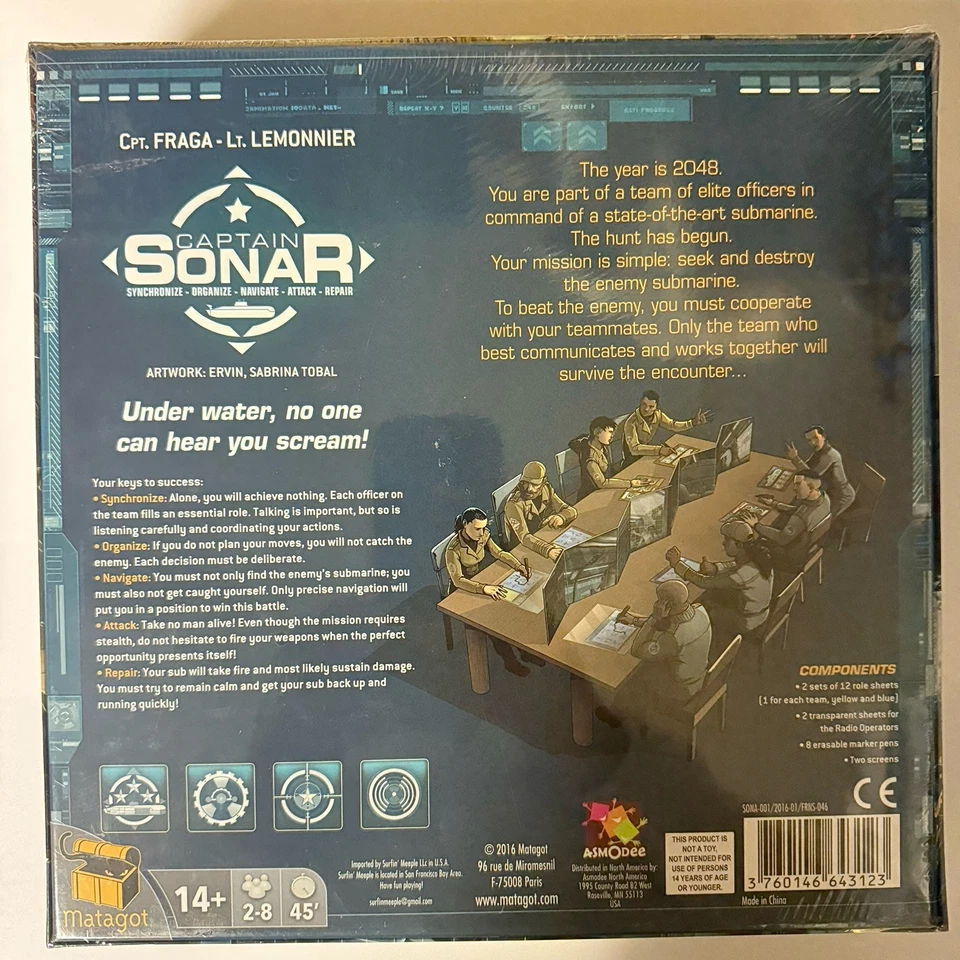 Captain Sonar Board Game by Matagot Complete Brand New Factory Sealed - Image 2 of 4