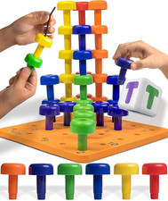Peg Board Set - Montessori Toys for 2 Year Old - 33 Pc Peg Board for Kids - Occu