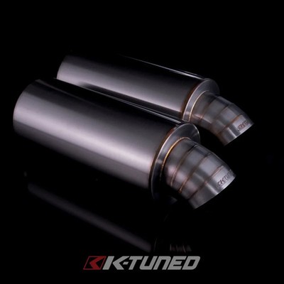 K-Tuned Turndown Muffler 304 Stainless Steel Brushed Alloy In 2.5'' Out 3''