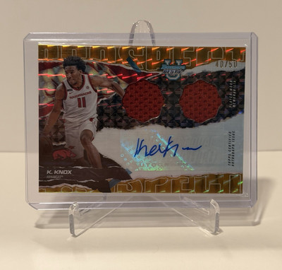 Topps 2024-25 Bowman University Best Karter Knox Arkansas Auto Dual Relic /50