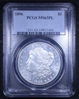 1896 Morgan Silver Dollar - $1 PCGS MS63 PL - Proof Like