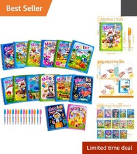 14-Pack Educational Water Coloring Books for Creative Learning - Toddler Gift