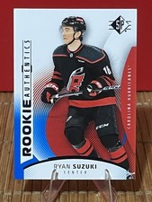 2025-26 SP Upper Deck Ryan Suzuki #136 Rookie Authentics Blue, Hurricanes
