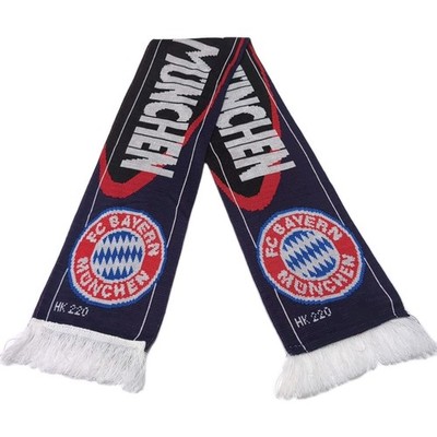 Vtg FC Bayern München Munich Germany Knit Soccer Football Scarf 57x7.5 In HK 220
