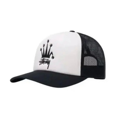 Stussy Crown Stock Trucker Cap Black Cool design, can be used