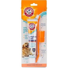 Dog Dental Kit - Enzymatic Dog Toothpaste 2.5 oz Chicken Flavor - Dog