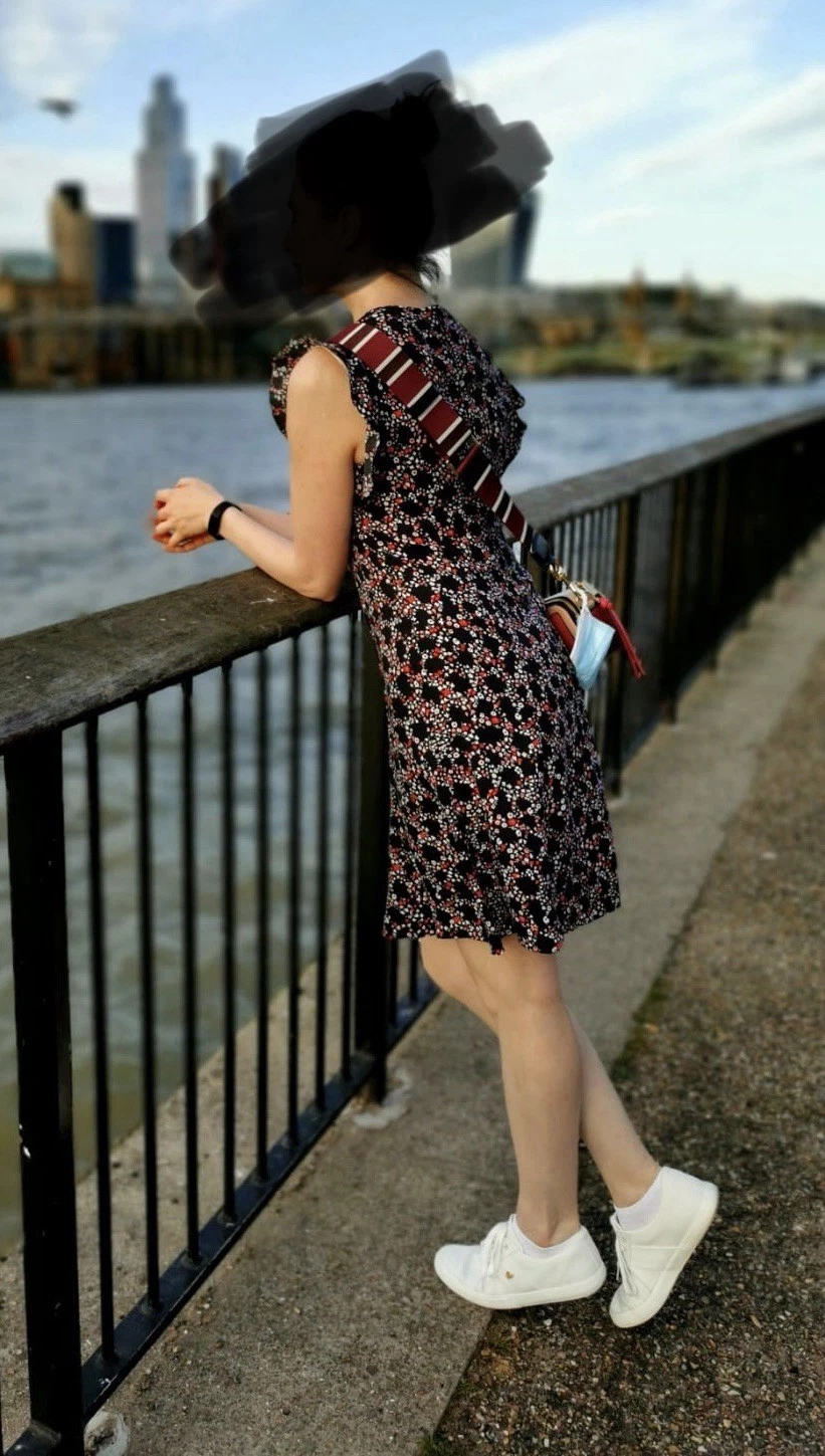 Abito Michael Kors nero Ditsy floreale 100% seta S senza etichette