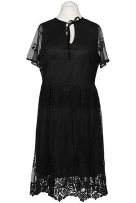 Lost Ink Plus Kleid Damen Dress Damenkleid Gr. 44 Baumwolle Schwarz #gd1233r