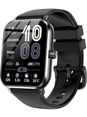 Jacoosa Smart Watch 1.85'' Fitness Watch Compatible with Android & iOS, Black