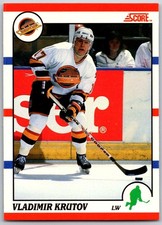 1990-91 Score Canadian Vladimir Krutov Rookie Vancouver Canucks #273