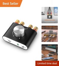 Hi-Fi Bluetooth 5.0 Mini Amplifier  100W Stereo Amp with AUX and USB Inputs