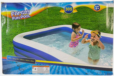 Family Fun Pool 10 Foot 120in x72in x22in Rectangular Inflatable Pool New in Box