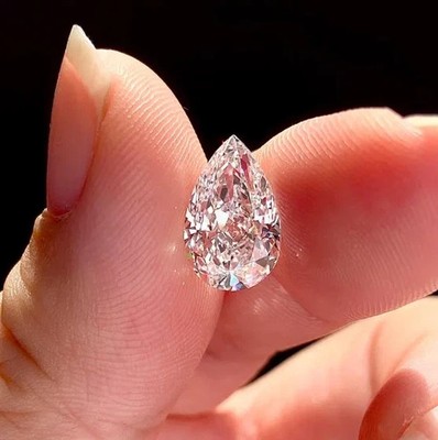3.00 Ct CVD Diamond White Color VVS1 Clarity Certified Pear Shape Gemstone 5DNA