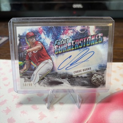 2025 Topps Pro Debut Chase Burns Future Cornerstones Auto 50/99 SP REDS