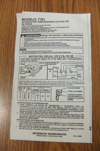 Intermatic T101 24-Hour Mechanical Time Switch - Afbeelding 11 van 19