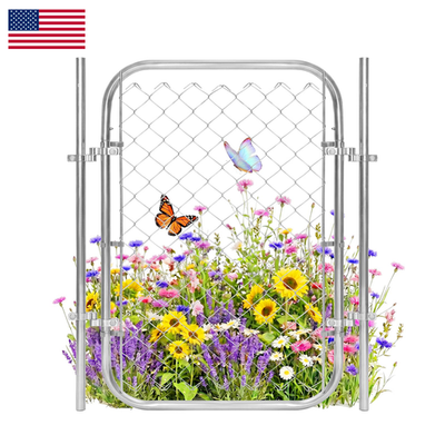 #ad #ad Garvee Chain Link Fence Gate 32 X 46 In Adjustable Galvanized Steel Garden Farm $80.44