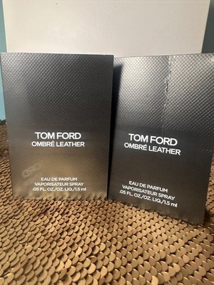2x Tom Ford Ombré Leather Eau de Parfum 1.5ml /0.05 oz Carded Samples New Unused