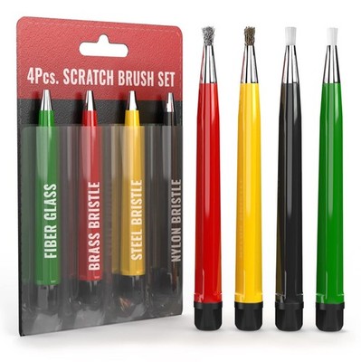 Fiberglass Pen Scratch Brush Set - Jewelry Cleaning Brush with Steel, Brass, ...