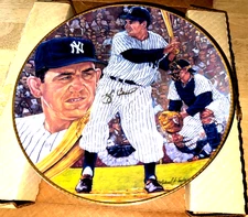 Yogi Berra NY YANKEES Personally Signed Autographed Gartlan Plate 1990 #1111