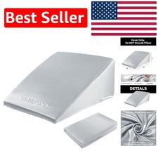 Luxurious Silky Satin Wedge Pillow Cover 24x24x8 - Breathable Machine Washable