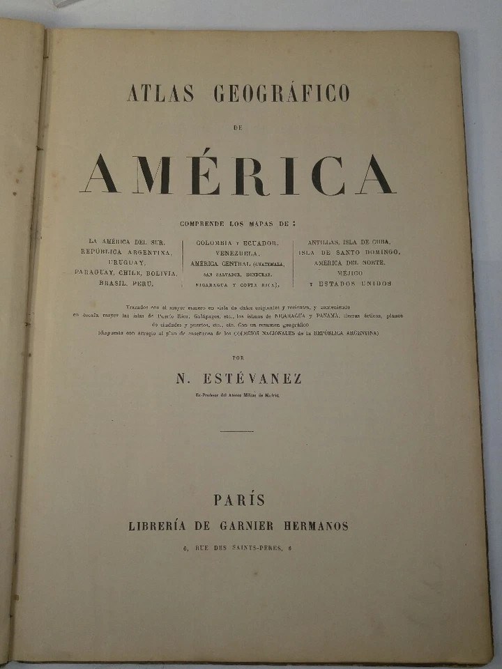 Atlas Geografico de America Estevanez, N.: - Bild 2 von 4
