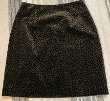Vintage B.A.D Velvet Leopard Print Mini Skirt Made in USA Y2K Animal Print M