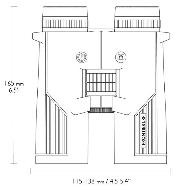 Hawke Optics 8x42 Frontier LRF 1800 Binoculars, Laser Rangefinder, 38610 - Image 3 of 4