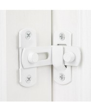 3 Packs 90 Degree Flip Latch White Right Angle Door Latches for Secure