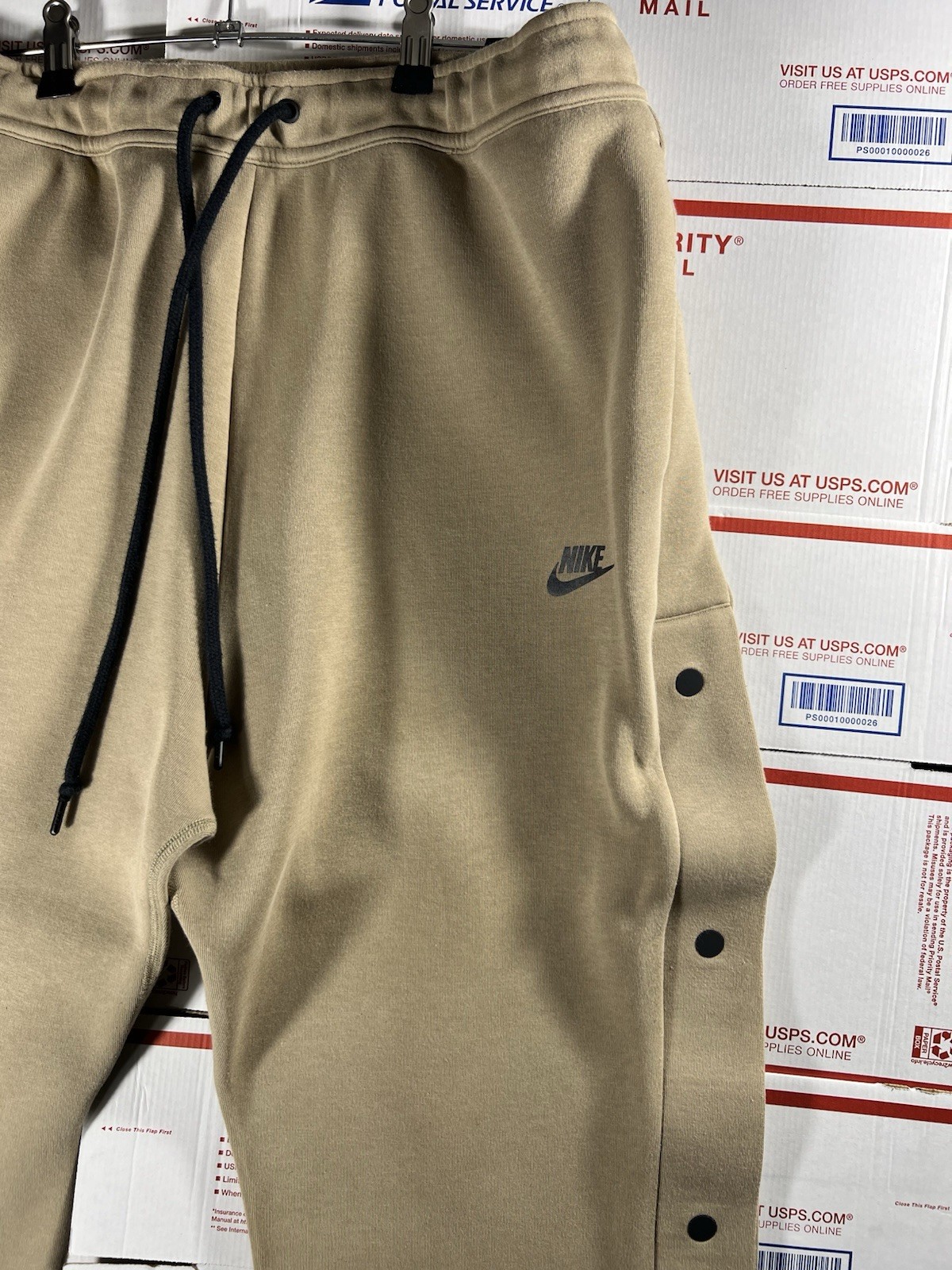 Nike Sportswear Tech Fleece Breakaway Tan Open Hem Sweatpants Men’s Sz XL BAGGY thumbnail 3