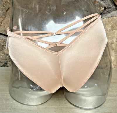 Victoria's Secret VERY SEXY High Leg Satin Cheeky Panty Sz M PRALINE NWT$16.95