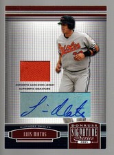 2005 Donruss Signature Autograph Material Jersey Silver #21 Luis Matos