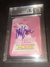BECKETT 10 GEM MINT AUTO 2024 LEAF MIKE ERUZIONE MAGENTA PRINTING PLATE 1/1 305