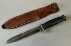 Vintage WW2 US Military M3 Trench Fighting Knife W/ Sheath Exc Must See