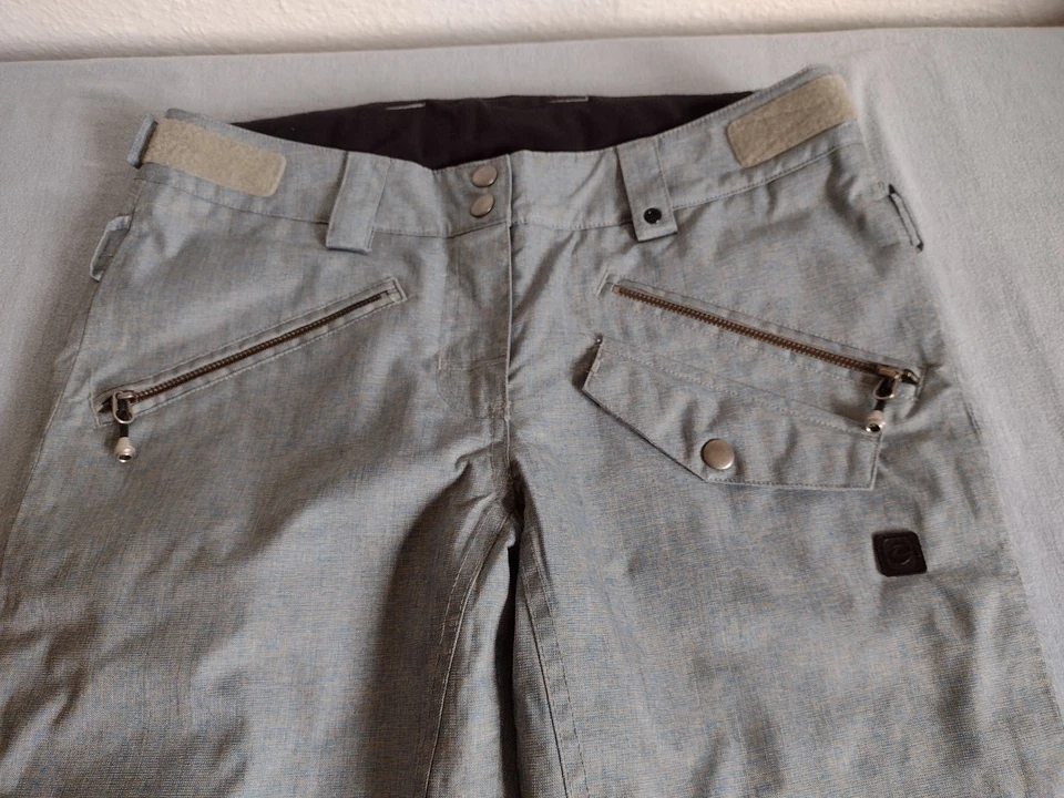 rip curl Skihose Snowboardhose hellblau grau meliert Damen Gr. M Top Zustand - Bild 3 von 4