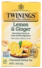 Twinings Lemon Ginger Flavoured Herbal Tea 20 Bags Bag