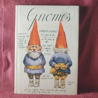 Gnomes Wil Huygen Rien Poortvliet 1977 Hardcover White DJ Illustrated Abrams