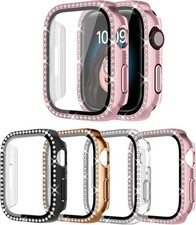 4 Pack Bling Case for Apple Watch Series 9/8/7 41Mm, Glitter Rhinestone Diamonds