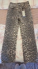 Mint Velvet Leopard Print Slim Jeans Size 10R High Waisted