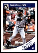 Charlie Blackmon 2018 Donruss #104 Rockies MLB READ FREE SHIPPING AutographDen