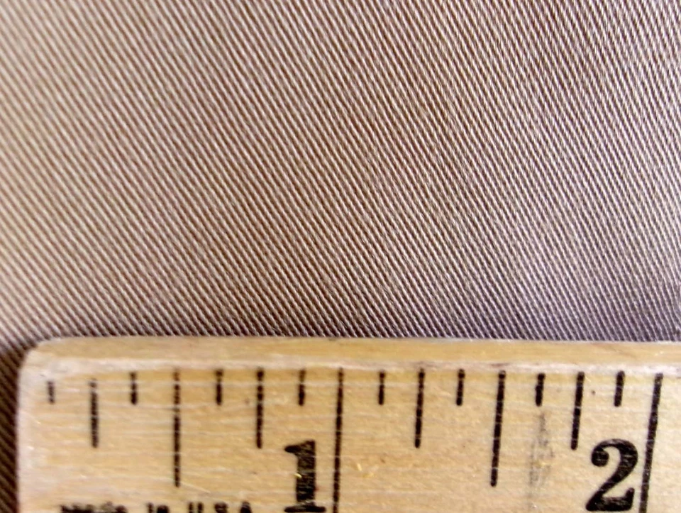 2.5 yd Twill Fabric Pants Weight Medium Brown Khaki Rayon - Image 3 of 3